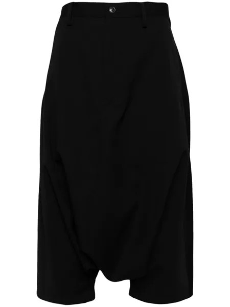 Yohji Yamamoto шерстяные брюки с заниженным шаговым швом, черный