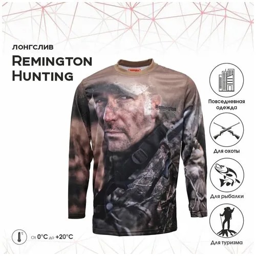 Лонгслив Remington, размер 54-56, , коричневый
