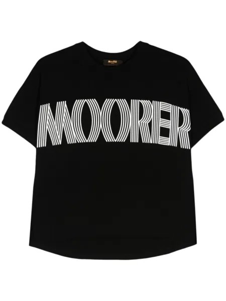 Moorer футболка Olisa-JFL с аппликацией логотипа, черный