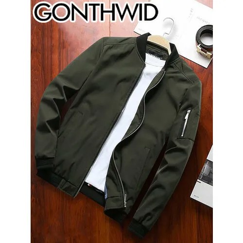 Бомбер GONTHWID, размер 3XL, зеленый