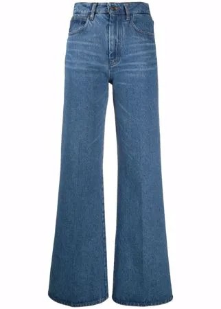 AMI Paris расклешенные джинсы с завышенной талией