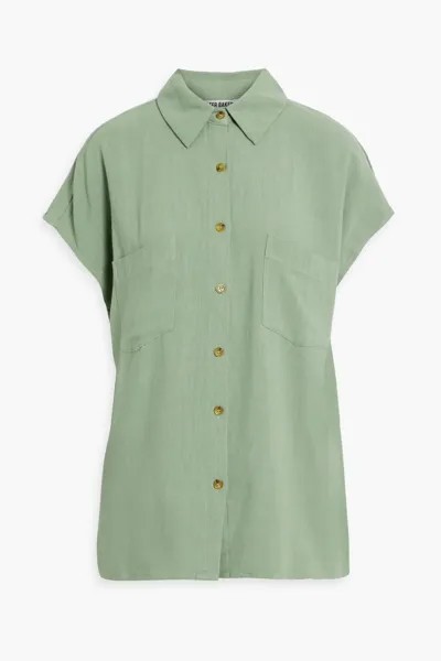 Газовая рубашка Sylvia Walter Baker, серо-зеленый