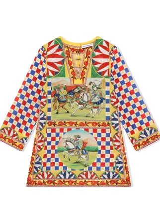 Dolce & Gabbana Kids платье с графичным принтом