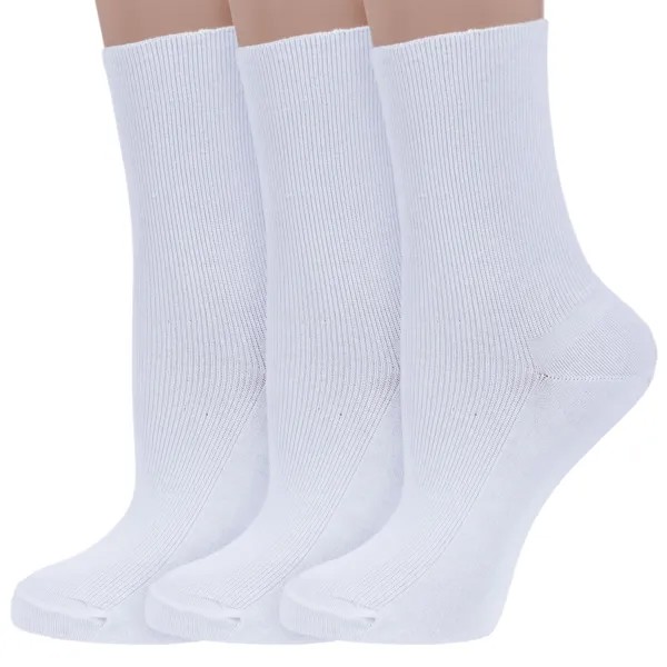 Комплект носков женских Dr Feet 3-15DF6 белых 23