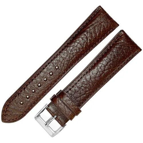 Ремешок 3223-243-202 Коричневый кожаный ремень для наручных часов из натуральной кожи 24 х20 мм XL длинный матовый буйвол