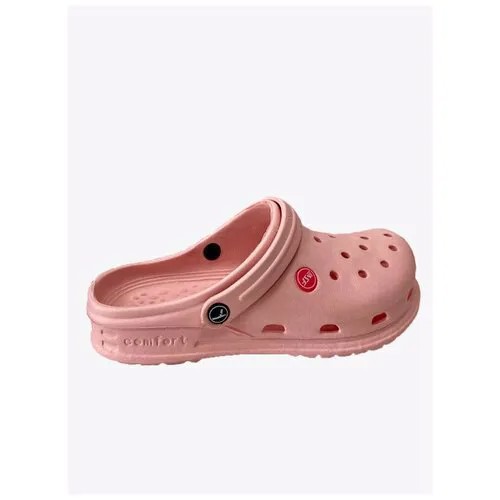 Розовые женские сабо из ЭВА, летние кроксы, пляжная обувь Сrocs, сандали и шлепанцы на лето
