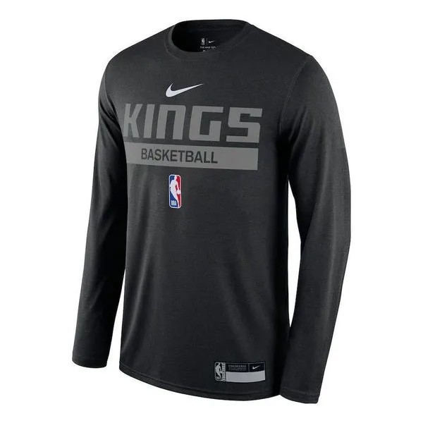 Футболка Nike x NBA Sacramento Kings Essential Practice Legend Performance Long Sleeve T-Shirt 'Black', черный
