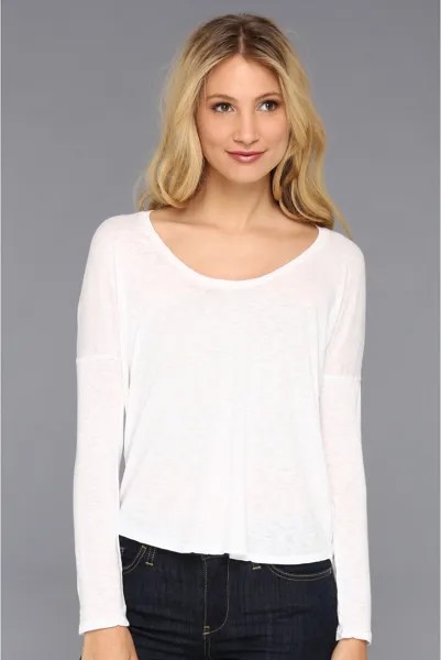 Топ Velvet by Graham & Spencer Melia02 L/S Dolman Top, белый