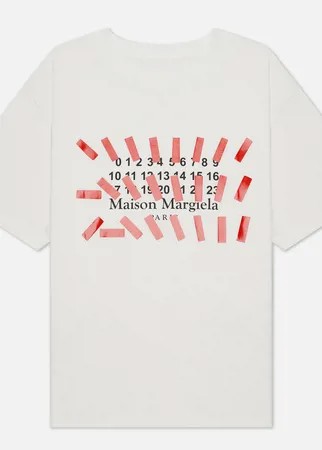 Мужская футболка Maison Margiela Tape Print Oversized, цвет белый, размер 48