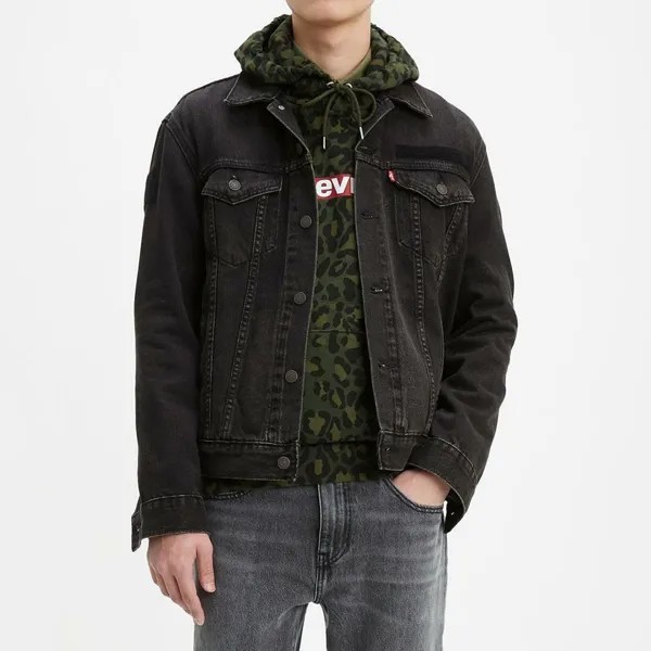 Черная мужская джинсовая куртка Levis Trucker 728900011
