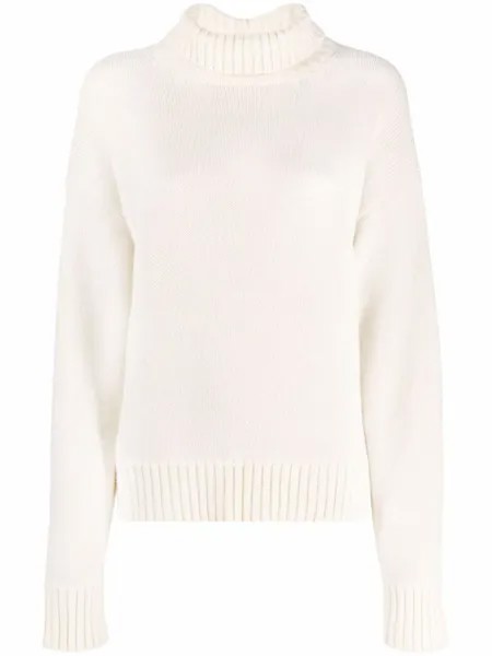Jil Sander джемпер с высоким воротником, нейтральный цвет