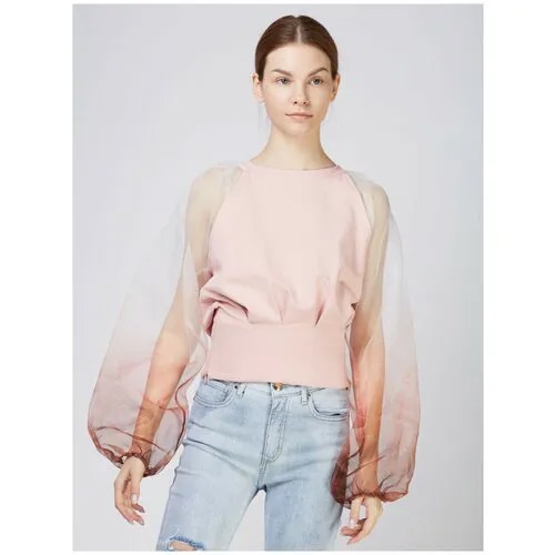 Блуза  Jijil, размер 38, бесцветный, розовый