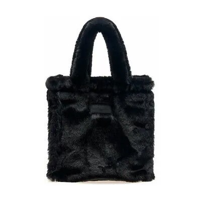 Сумка для покупок BLAUER Size Furfy Bag IN Искусственный мех Черный с логотипом Черный I2022