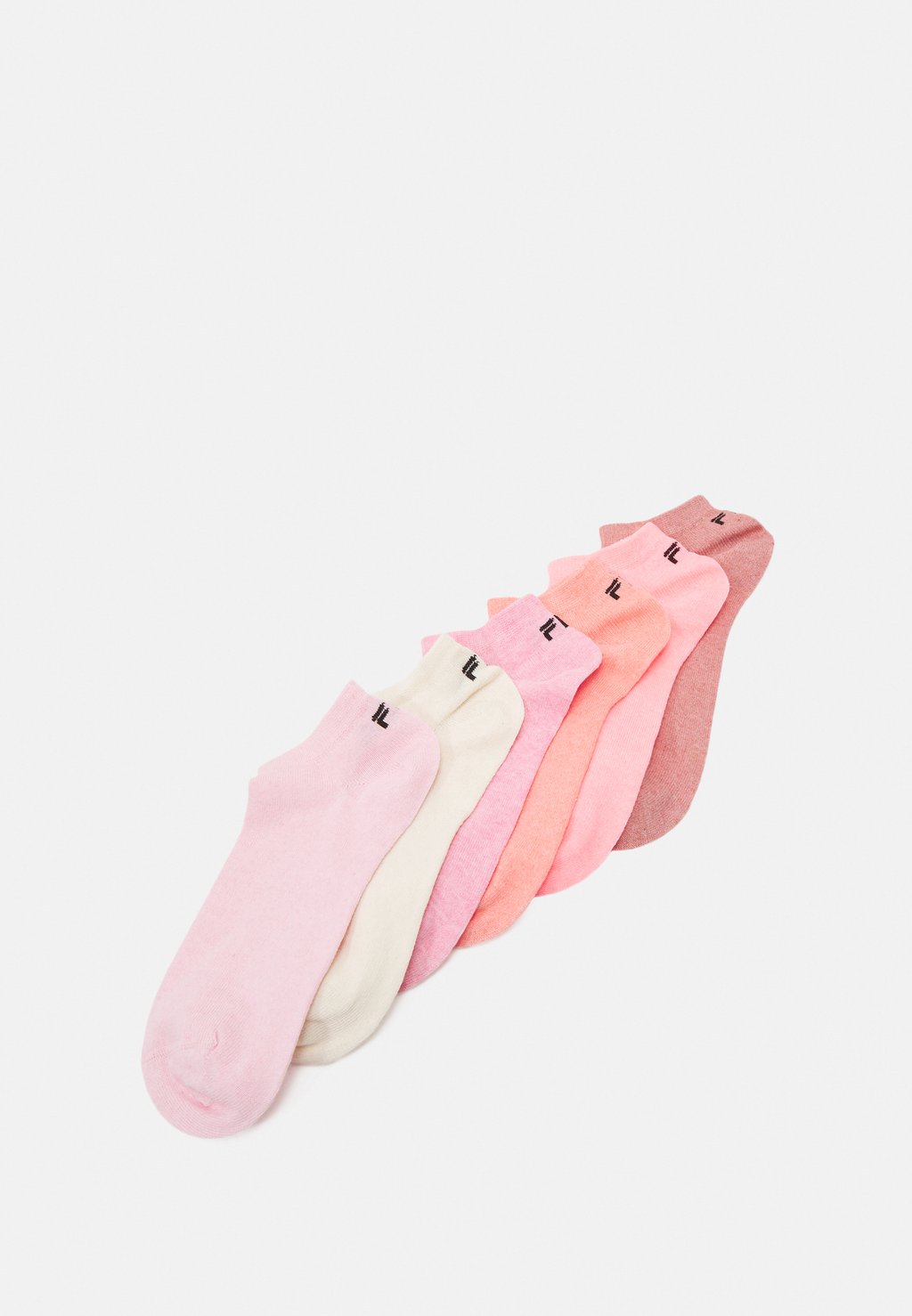 Носки INVISIBLE PLAIN SOCK UNISEX 6 PACK Fila, цвет ecru/bubblegum/candy/peach/pion/dried rose