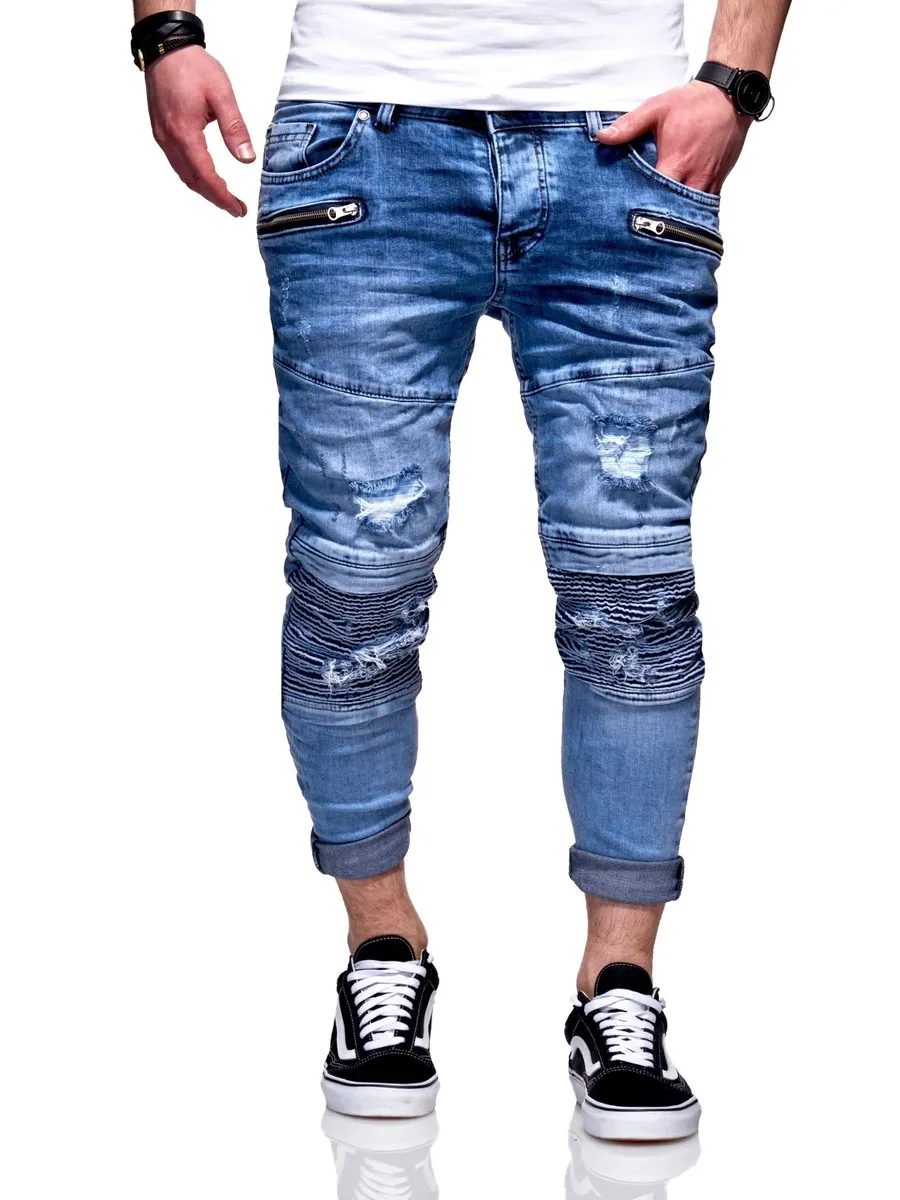 Джинсы узкого кроя behype 