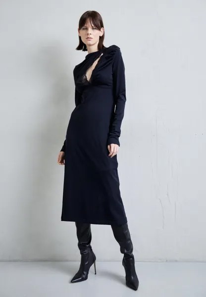 Элегантное платье Long Dress With Asymmetrical Cut Out Vaillant, цвет noir
