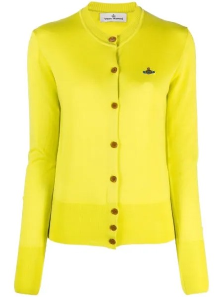 Vivienne Westwood кардиган Bea с вышивкой Orb, желтый