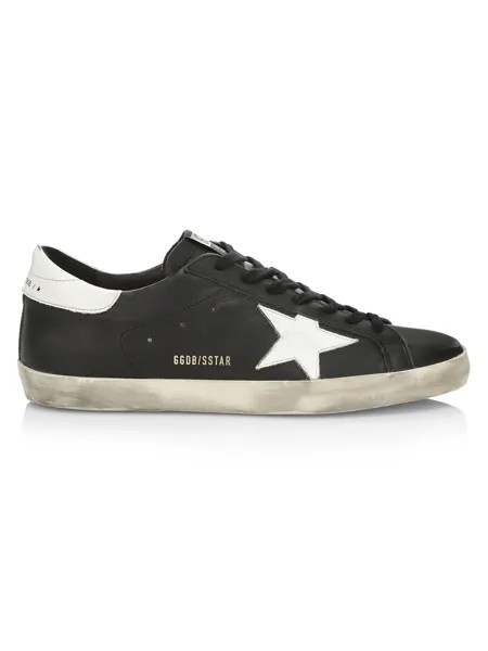 Кожаные кроссовки Super-Star Golden Goose, черный