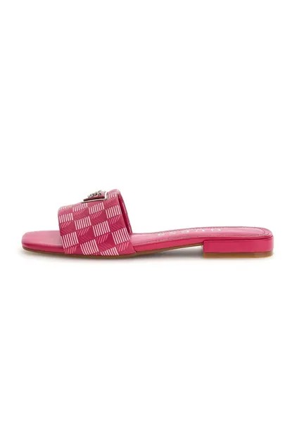 Туфли-мюли на плоской подошве TAMED GEOMETRISCHES MUSTER Guess, цвет fuchsia