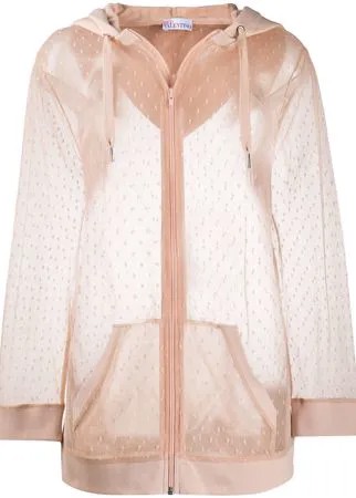 RED Valentino худи из тюля пуэн-деспри