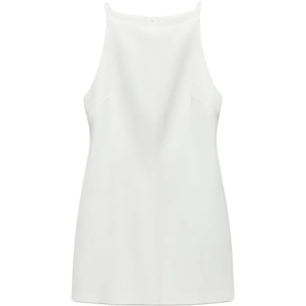 Платье без рукавов женское белое Zara