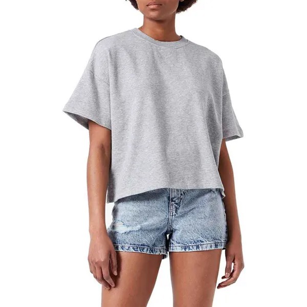 Худи Pieces Chilli Summer 2/4 Loose Short Sleeve Sweatshirt, серый