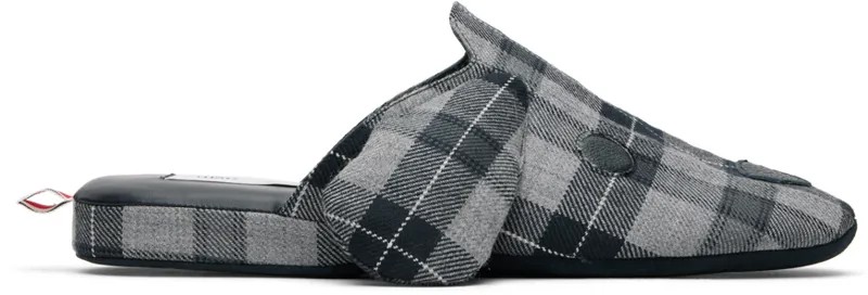 Серо-темно-синие тапочки Hector Thom Browne