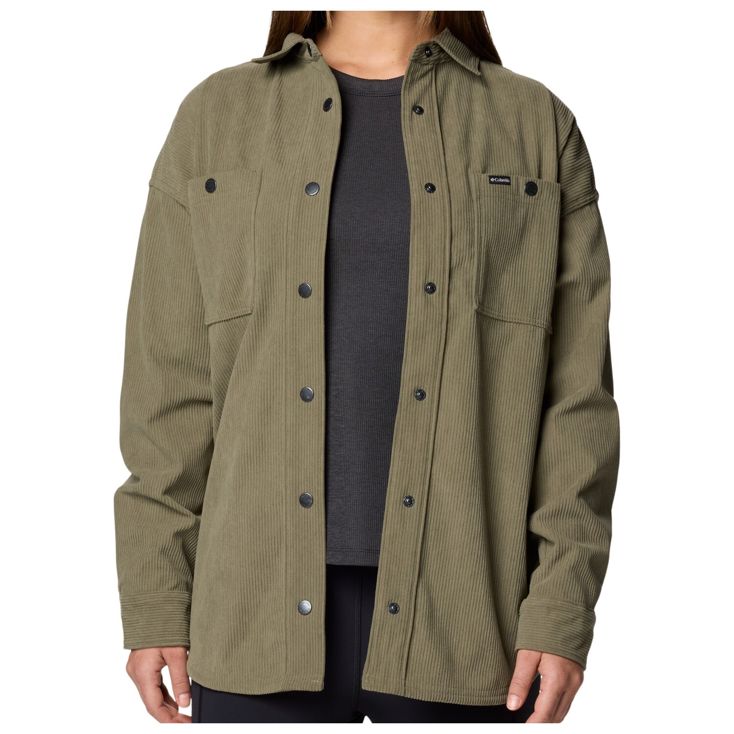 Рубашка Columbia Blue Point Creek Corduroy Shirt Jacket, цвет Stone Green