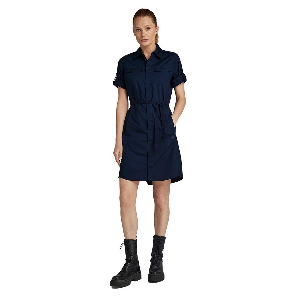 Платье G-Star Open Back short, синий