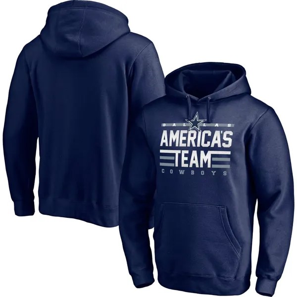 Мужской пуловер с капюшоном Majestic Navy Dallas Cowboys Hometown Collection America's Team