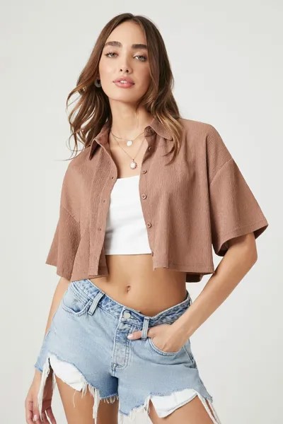 Текстурированная укороченная рубашка Forever 21