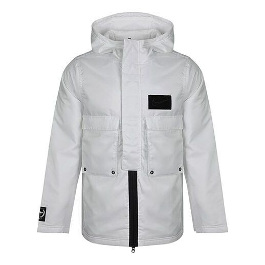Куртка Nike Lebron Big Pocket Woven Stay Warm Hooded Track Jacket 'Mountain White', белый