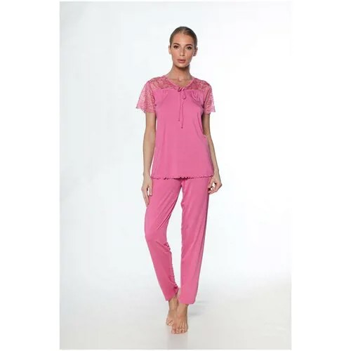 Пижама  Vienetta, размер 50, розовый