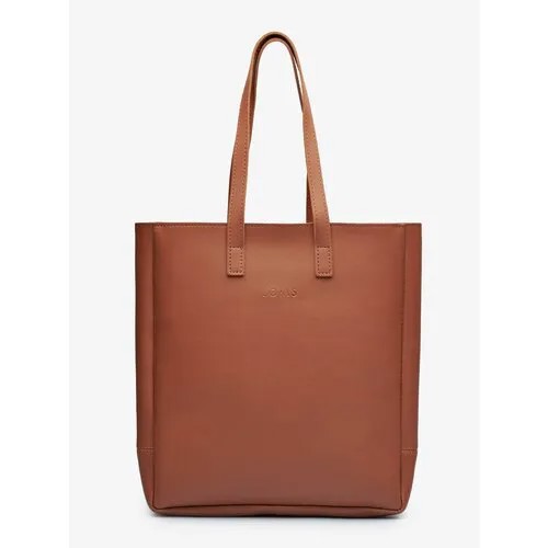 Сумка тоут LOKIS LK4eco_brownzip, фактура гладкая, коричневый