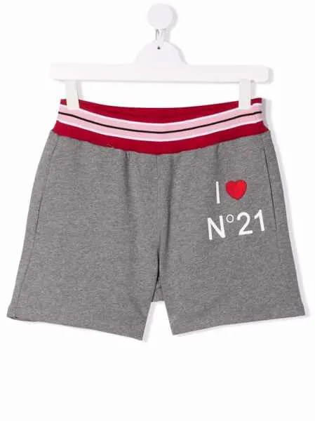 Nº21 Kids спортивные шорты с логотипом