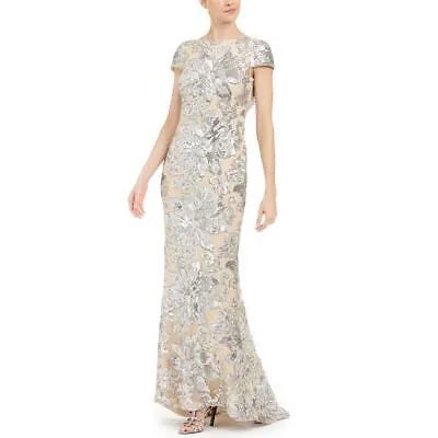 Женское бежевое вечернее платье с капюшоном и драпировкой Calvin Klein 2 BHFO 5598