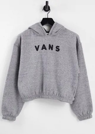 Укороченный флисовый худи серого цвета Vans Well Suited-Серый