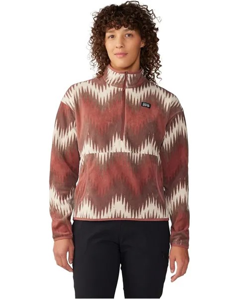 Пуловер Mountain Hardwear Novelty Microchill Pullover, цвет Clay Earth Zigzag Print
