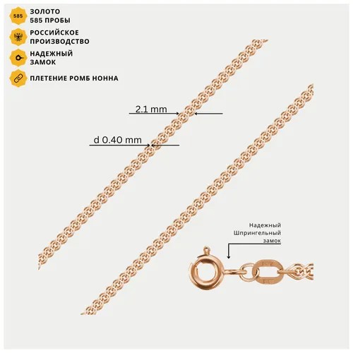 Цепь пустотелая плетения 