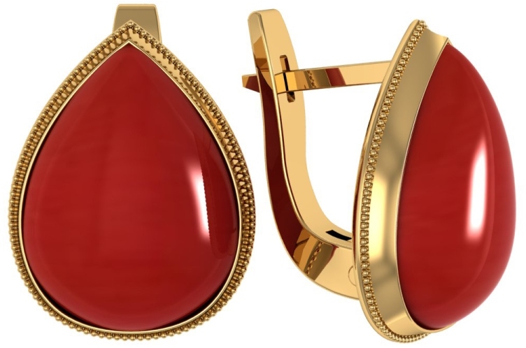 Серьги женские из серебра ПРИВОЛЖСКИЙ ЮВЕЛИР 362630-SR, сердолик
