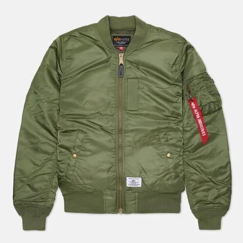 Бомбер ALPHA INDUSTRIES, подкладка, размер m, зеленый