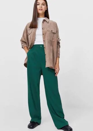 Stradivarius Плотная Рубашка Карго В Тонкий Рубчик Multicolor M