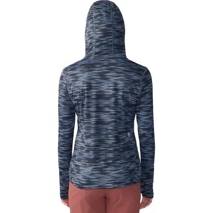 Толстовка с длинными рукавами Crater Lake женская Mountain Hardwear, цвет Blue Slate Frequency Print