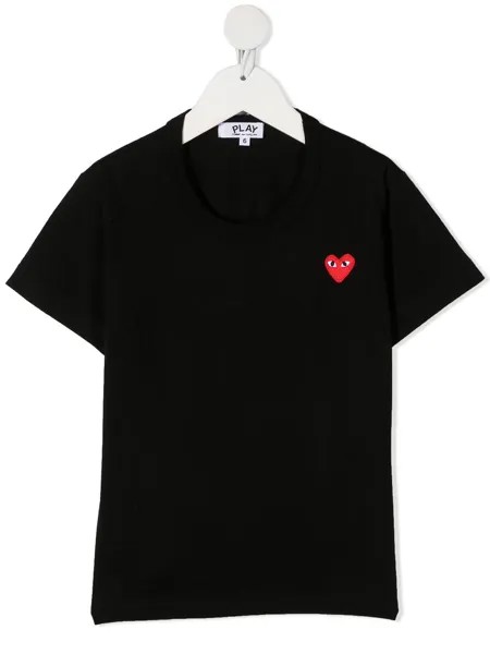 Comme Des Garçons Play Kids футболка с нашивкой