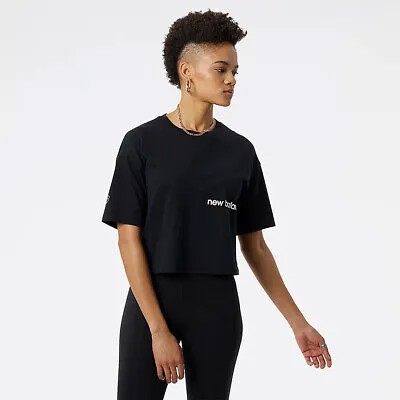 Женская футболка New Balance Wmns Essentials SS Lifestyle черный