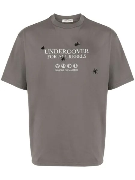Undercover футболка с надписью, серый