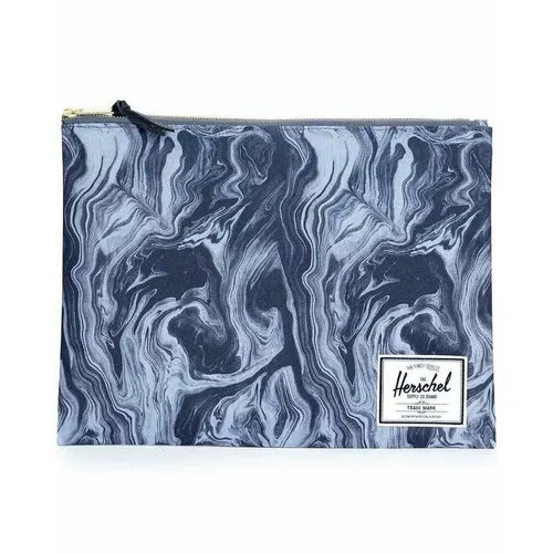 Сумка клатч Herschel, фактура тиснение, Black Marble