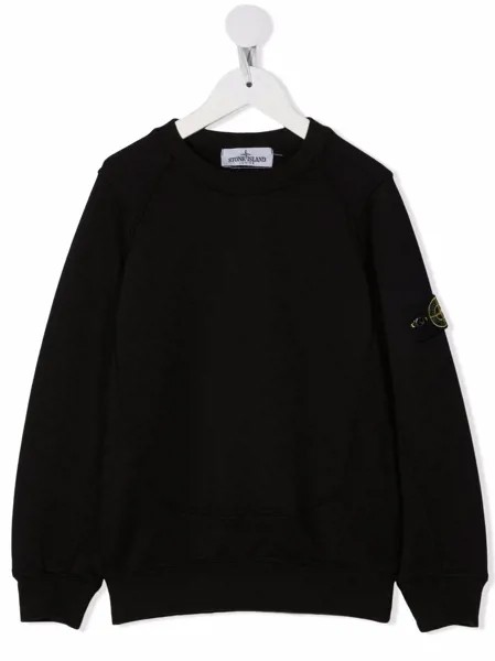 Stone Island Junior толстовка с нашивкой-логотипом