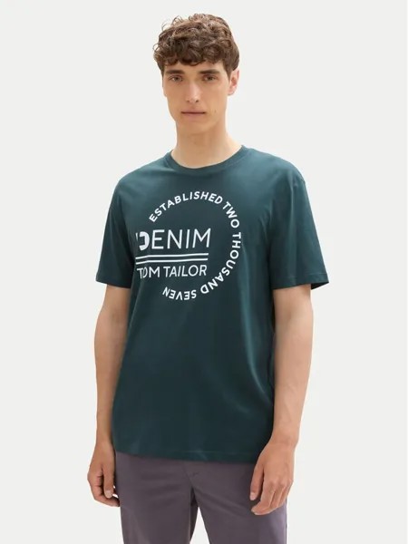 Футболка стандартного кроя Tom Tailor Denim, зеленый