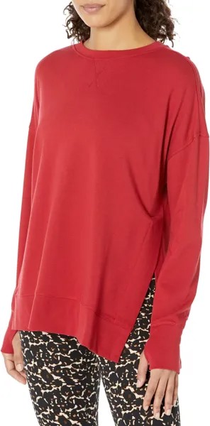 Толстовка Sweaty Betty After Class Split Sweatshirt, цвет Vine Red